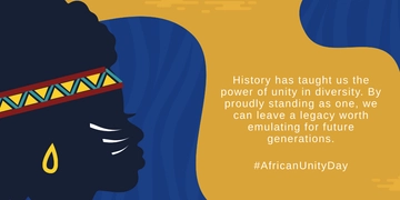 Free African Unity Day Twitter Post  Template to Edit Online