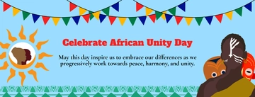 Free African Unity Day Facebook Cover Banner Template to Edit Online