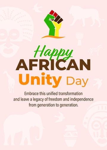 Free African Unity Day Greeting Template to Edit Online