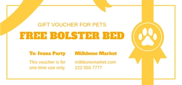 Free Pet Care Voucher Template to Edit Online