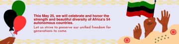 Free African Unity Day Linkedin Banner Template to Edit Online