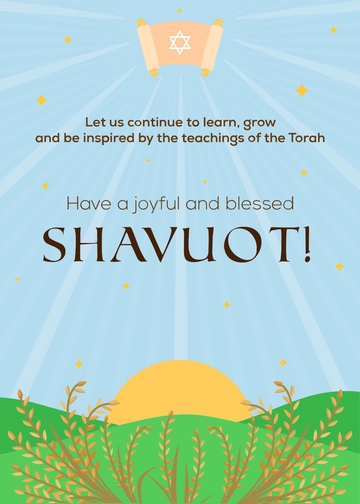 Free Shavuot Greeting Card Template to Edit Online