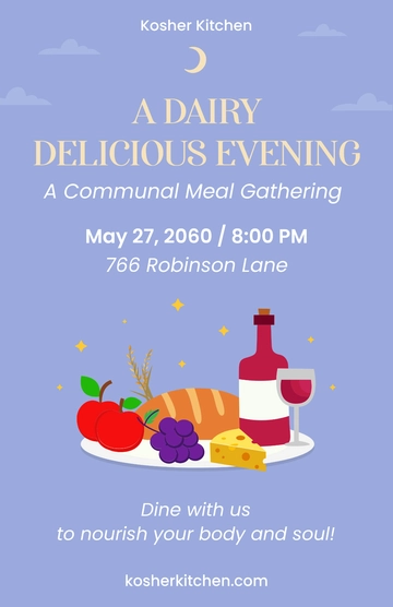 Free Shavuot Event Template to Edit Online