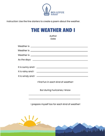 Free Weather Poem Template to Edit Online