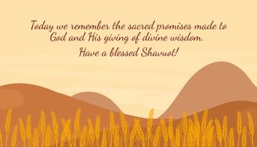 Free Shavuot Card Template to Edit Online