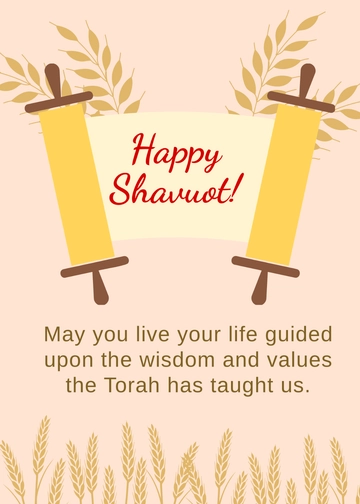 Free Shavuot Greeting Template to Edit Online