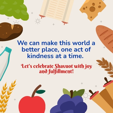 Free Shavuot Whatsapp Post Template to Edit Online