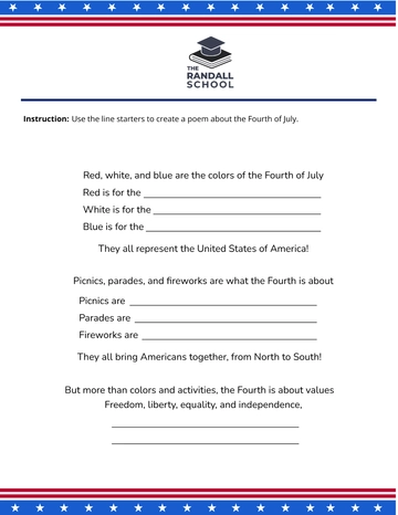 Free July 4th Poem Template to Edit Online