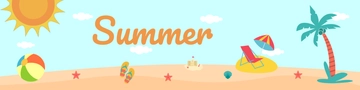 Free Summer Banner Template to Edit Online