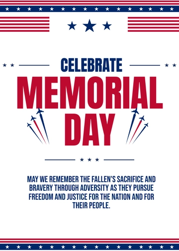 Free Memorial Day Observance Card Template to Edit Online