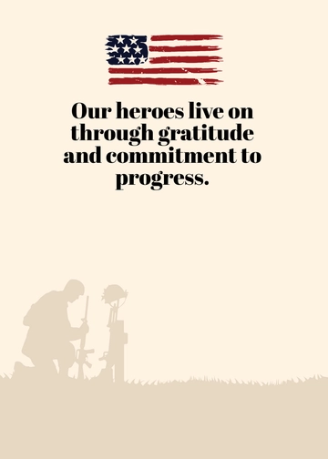 Free Memorial Day Message Card Template to Edit Online