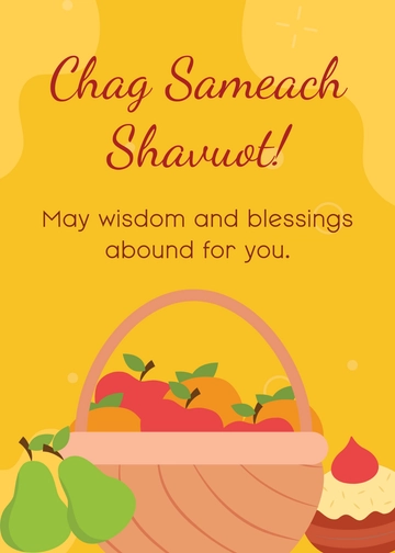 Free Shavuot Wishes Template to Edit Online