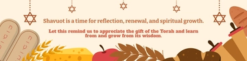 Free Shavuot Linkedin Banner Template to Edit Online