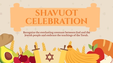 Free Shavuot Youtube Banner Template to Edit Online