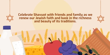 Free Shavuot Twitter Post  Template to Edit Online