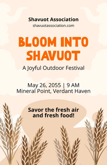 Free Shavuot Poster Template to Edit Online