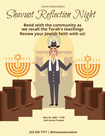 Free Shavuot Flyer  Template to Edit Online