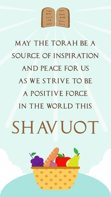 Free Shavuot Whatsapp Status Template to Edit Online