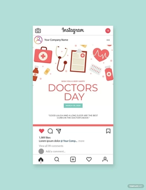 Doctors' Day Instagram Post Template