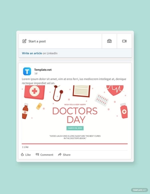 Doctors' Day Linkedin Post Template
