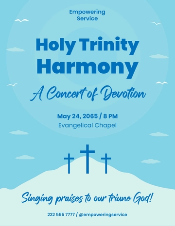 Free Trinity Sunday Flyer  Template to Edit Online