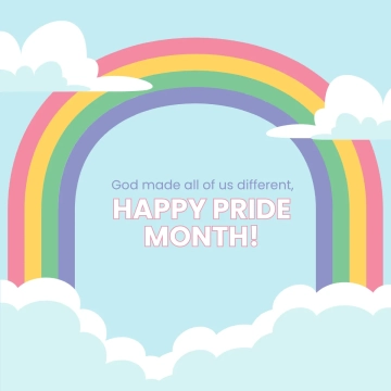 Free Pride Month Message Clipart Template to Edit Online