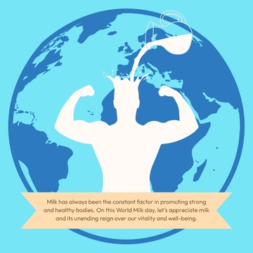 Free World Milk Day Whatsapp Post Template to Edit Online