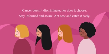 Free Cancer Awareness Twitter Post Template to Edit Online