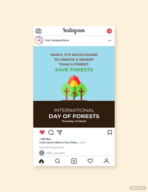 International Day For Forests Instagram Post Template