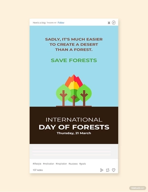 International Day For Forests Tumblr Post Template