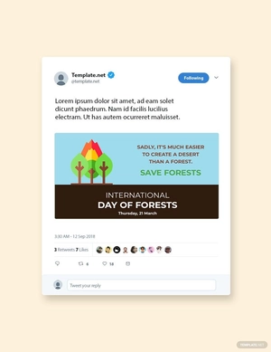 International Day For Forests Twitter Post Template