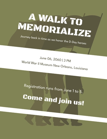 Free D-Day Flyer Template to Edit Online