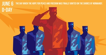 Free D-Day Facebook Post Template to Edit Online