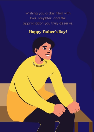 Free Father's Day Wishes Template to Edit Online