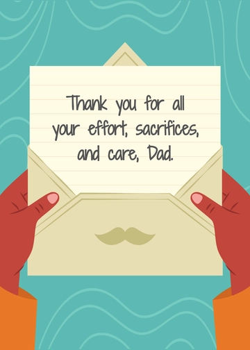 Free Father's Day Message  Template to Edit Online