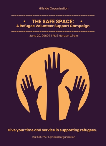 Free World Refugee Day Flyer Template to Edit Online