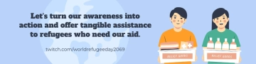 Free World Refugee Day Twitch Banner Template to Edit Online
