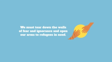 Free World Refugee Day Youtube Banner Template to Edit Online