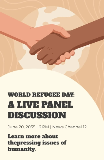 Free World Refugee Day Poster Template to Edit Online