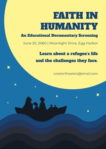 Free World Refugee Day Invitation Template to Edit Online