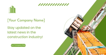 Free Construction Industry News Facebook Post Template to Edit Online
