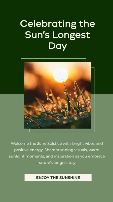 Free June Solstice Whatsapp Status Template to Edit Online