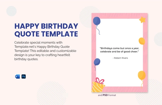 Happy Birthday Quote Template