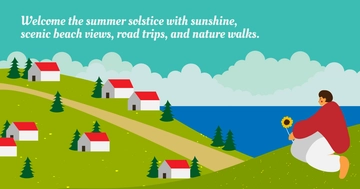 Free June Solstice Facebook Post Template to Edit Online