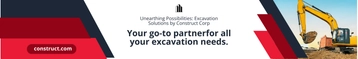 Free Excavation Youtube Banner Template to Edit Online