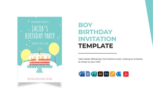 Boy Birthday Invitation Template
