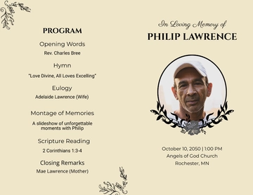 Free Eulogy Obituary Template to Edit Online