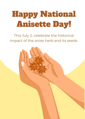 Free National Anisette Day Greeting Card Template to Edit Online