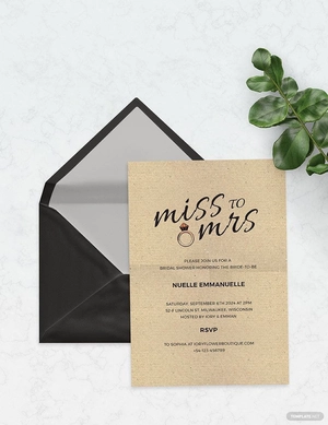Bridal Party Invitation Template
