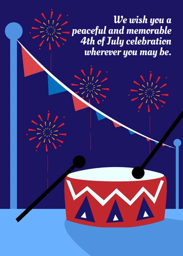 Free 4th of July Wishes Template to Edit Online